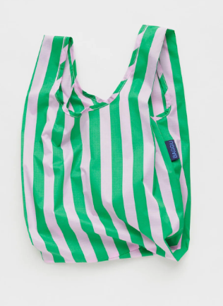 Horizontal Zip Duck Bag : Green Awning Stripe - Baggu