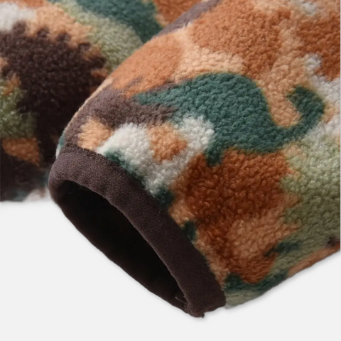 Kids Dino Camouflage Lined Fleece Jacket