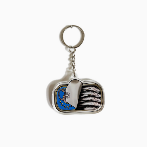 Retro Tinned Fish Sardine Keychain