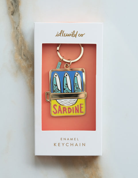 Tinned Fish Enamel Keychain