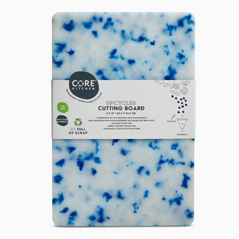 Small Recycled Plastic Board Cutting Board Blue Confetti