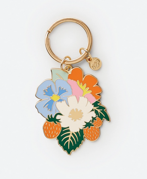 Strawberry Fields Enamel Keychain