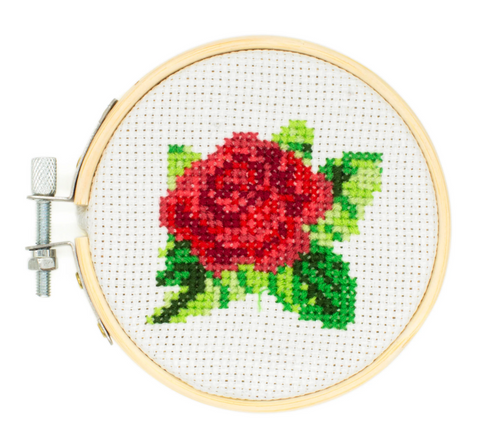 Rose Mini Cross Stitch Embroidery Kit