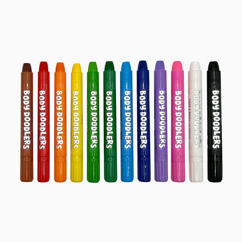 Body Doodlers Face & Body Crayons - Set of 12 Colors