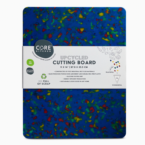 Medium Recycled Plastic Board Cutting Board Confetti On Blue